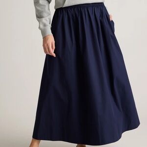 Quince 100% Organic Cotton Poplin A-line Maxi Skirt